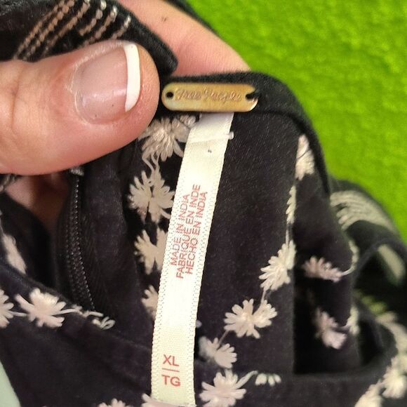 Free People Black and White Backless Halter Sundress - Picture 3 of 5